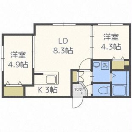 シャテーニュの物件間取画像